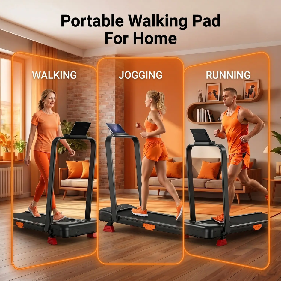 Compact Foldable Treadmill for Walking, Jogging & Running