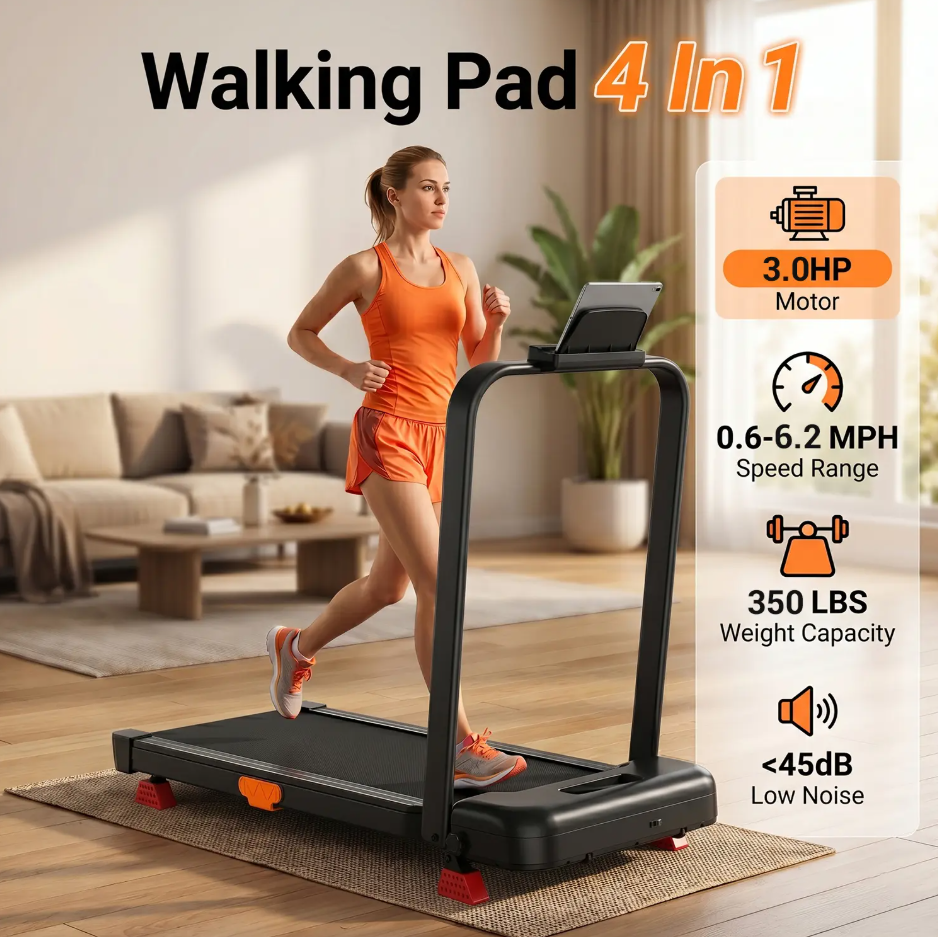 Compact Foldable Treadmill for Walking, Jogging & Running