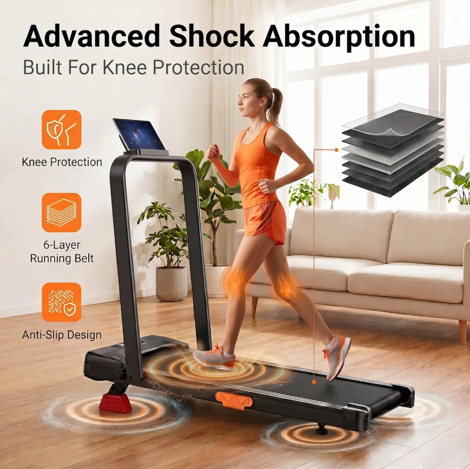 Compact Foldable Treadmill for Walking, Jogging & Running