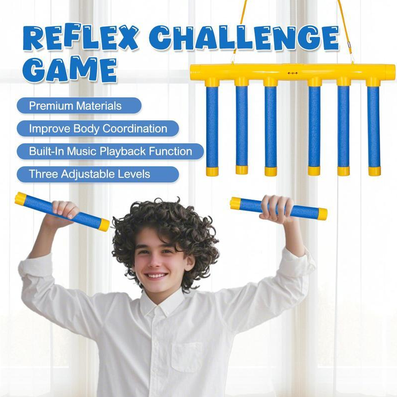 Reflex Drop Stick Game – Hand-Eye Coordination Trainer with Music & Adjustable Speed