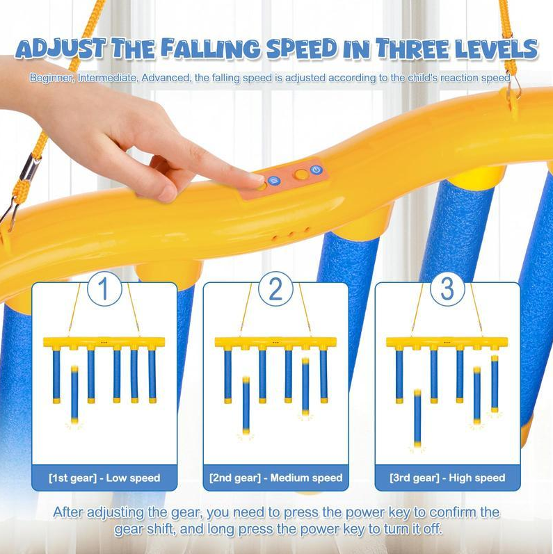 Reflex Drop Stick Game – Hand-Eye Coordination Trainer with Music & Adjustable Speed